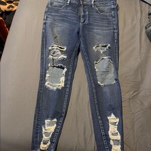 AE Distressed Blue Women's Jeans